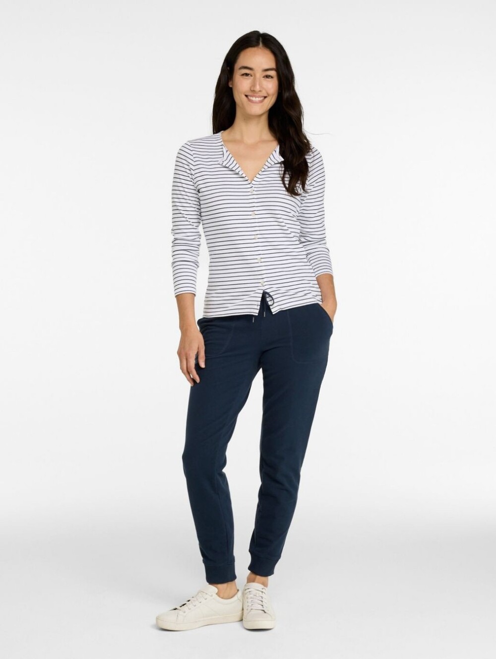 LL BEAN NAVY COTTON SWEATPANTS